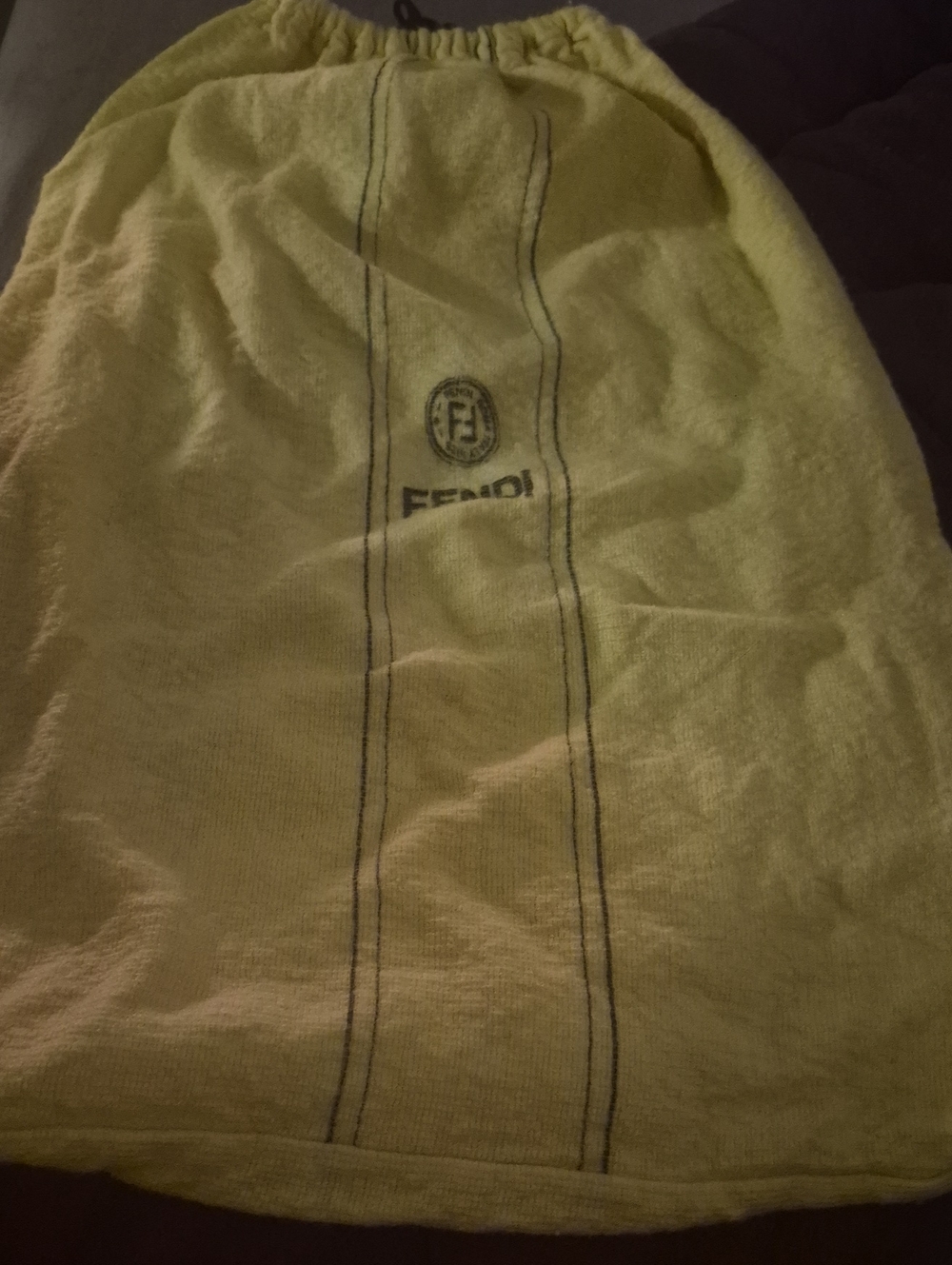 Fendi Lemon Yellow Logo-Embroidered Midi Skirt